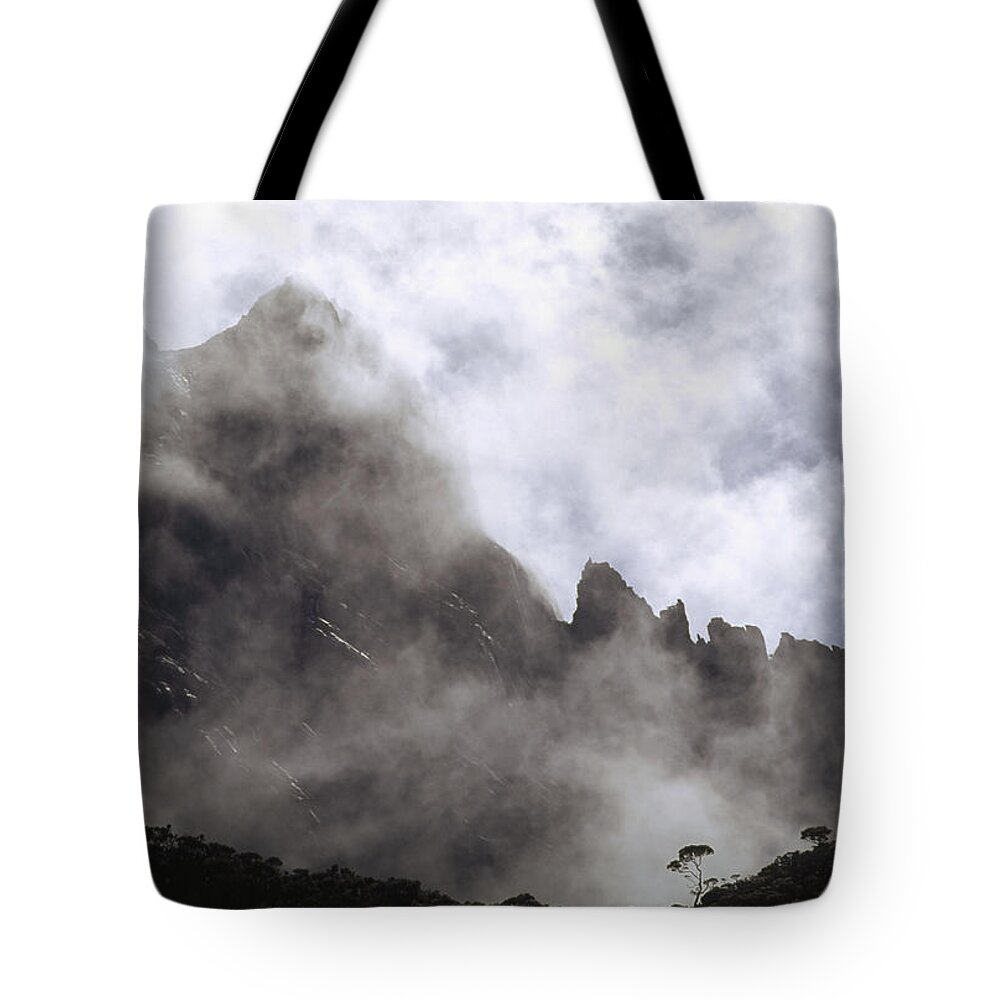 Feb0514 Tote Bag featuring the photograph Basalt Pinnacles Mt Kinabalu Borneo by Gerry Ellis