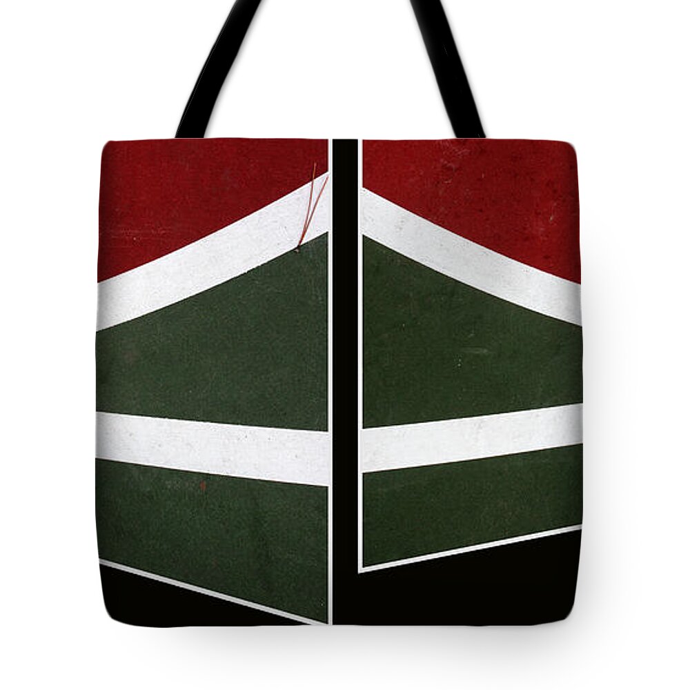 Basketball Tote Bag featuring the photograph Basketball Court Abstract 3 by Mary Bedy