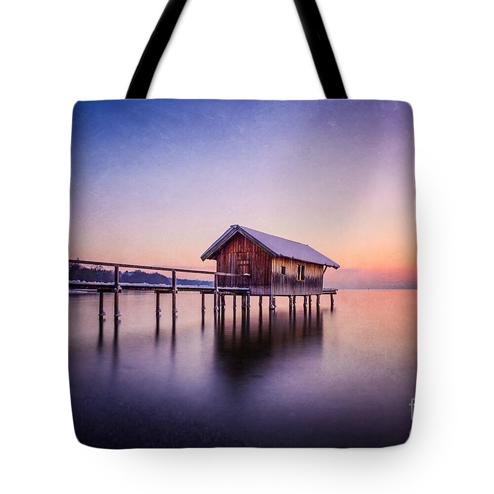 Ammersee Tote Bag featuring the photograph Bavarian winter wonderland by Hannes Cmarits