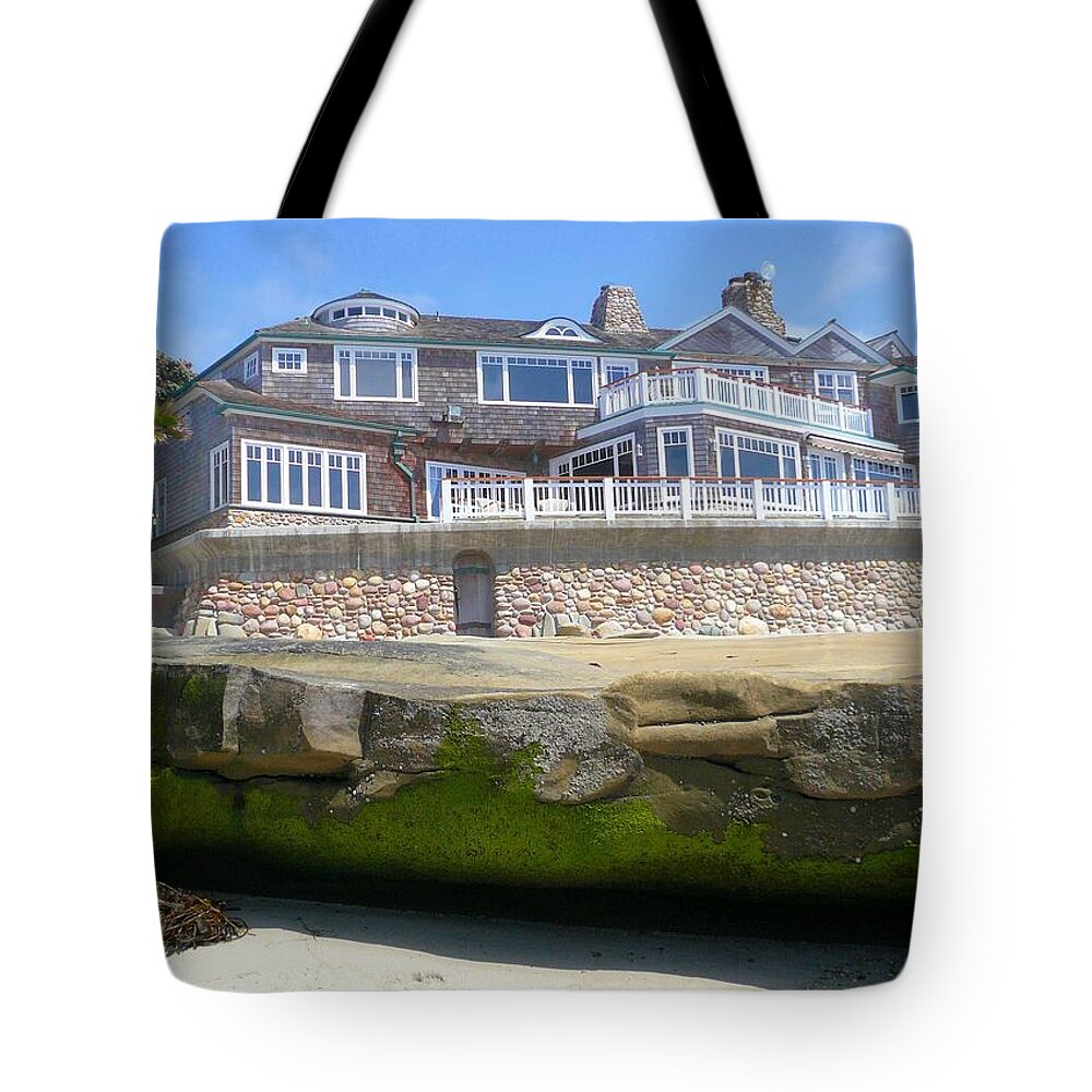 Beach Tote Bag featuring the photograph Beach House by Jane Girardot