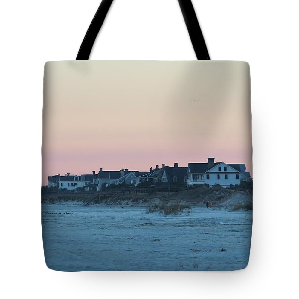 Beach Tote Bag featuring the photograph Beach Houses by Cynthia Guinn