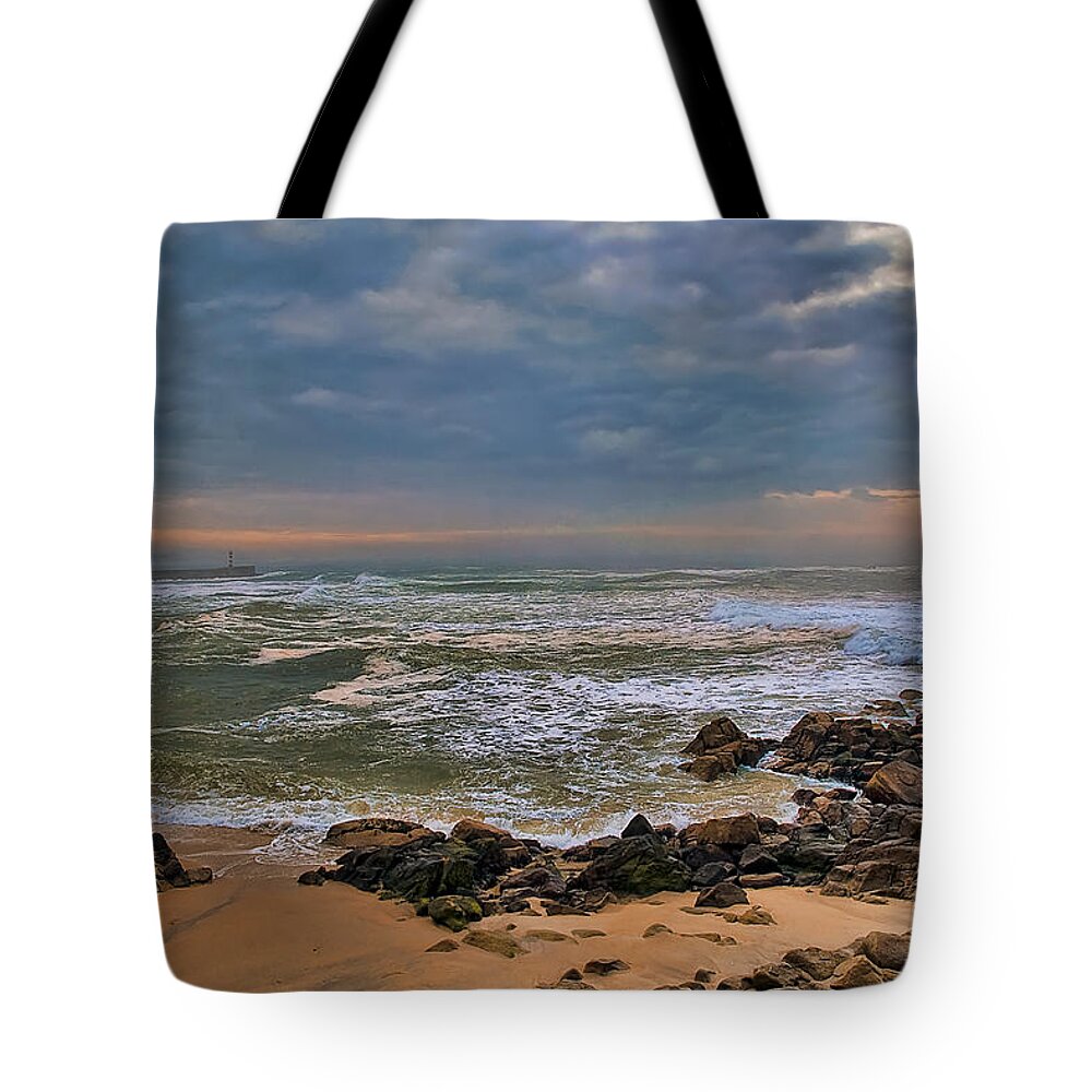 Sky Tote Bag featuring the photograph Beach landscape by Paulo Goncalves