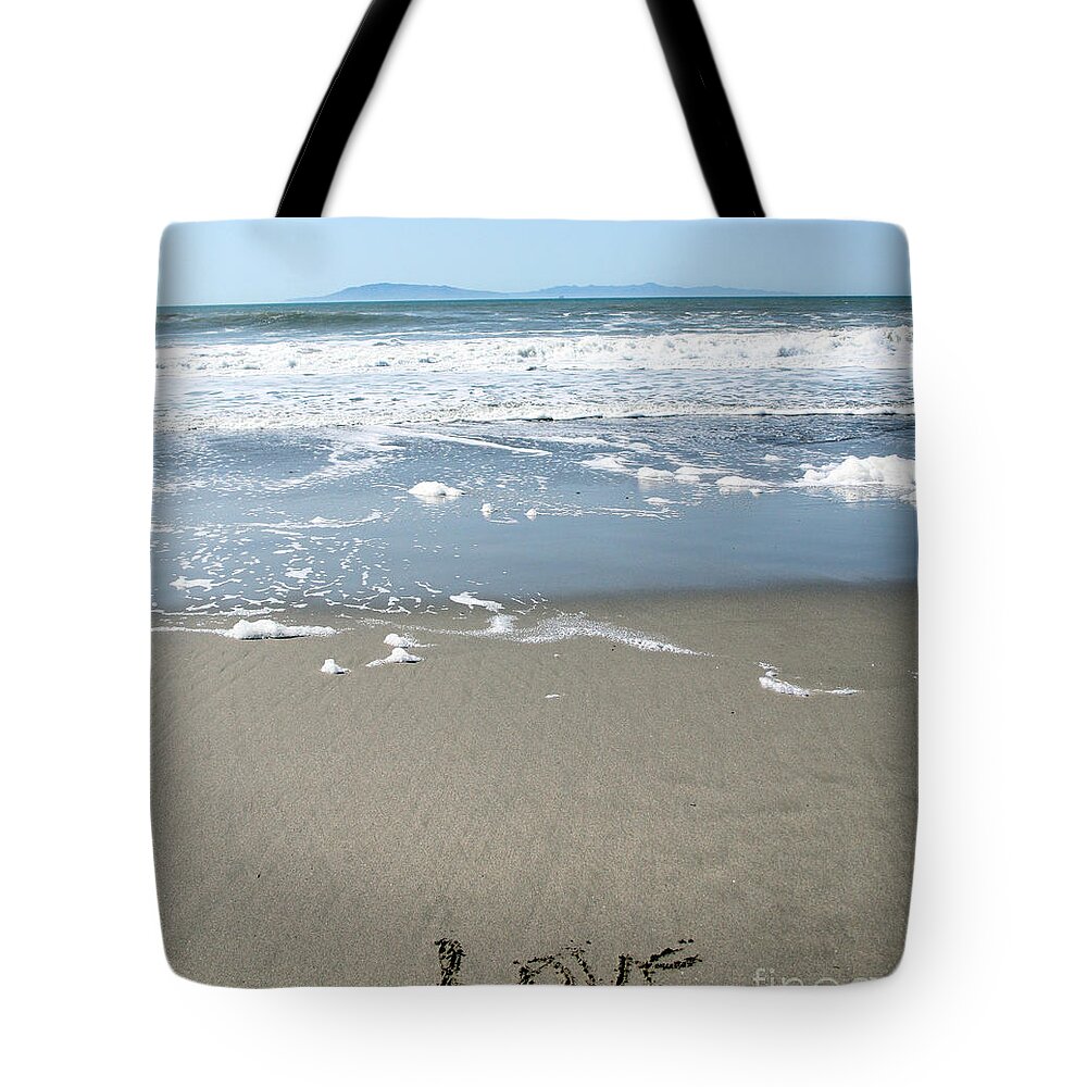 Ocean Tote Bag featuring the photograph Beach Love by Linda Woods