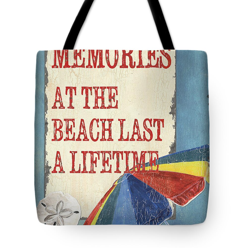 Beach Tote Bag featuring the painting Beach Time 3 by Debbie DeWitt