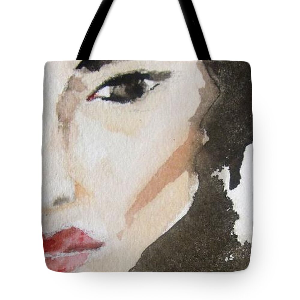Woman Tote Bag featuring the painting Beaded by Cynthia Parsons