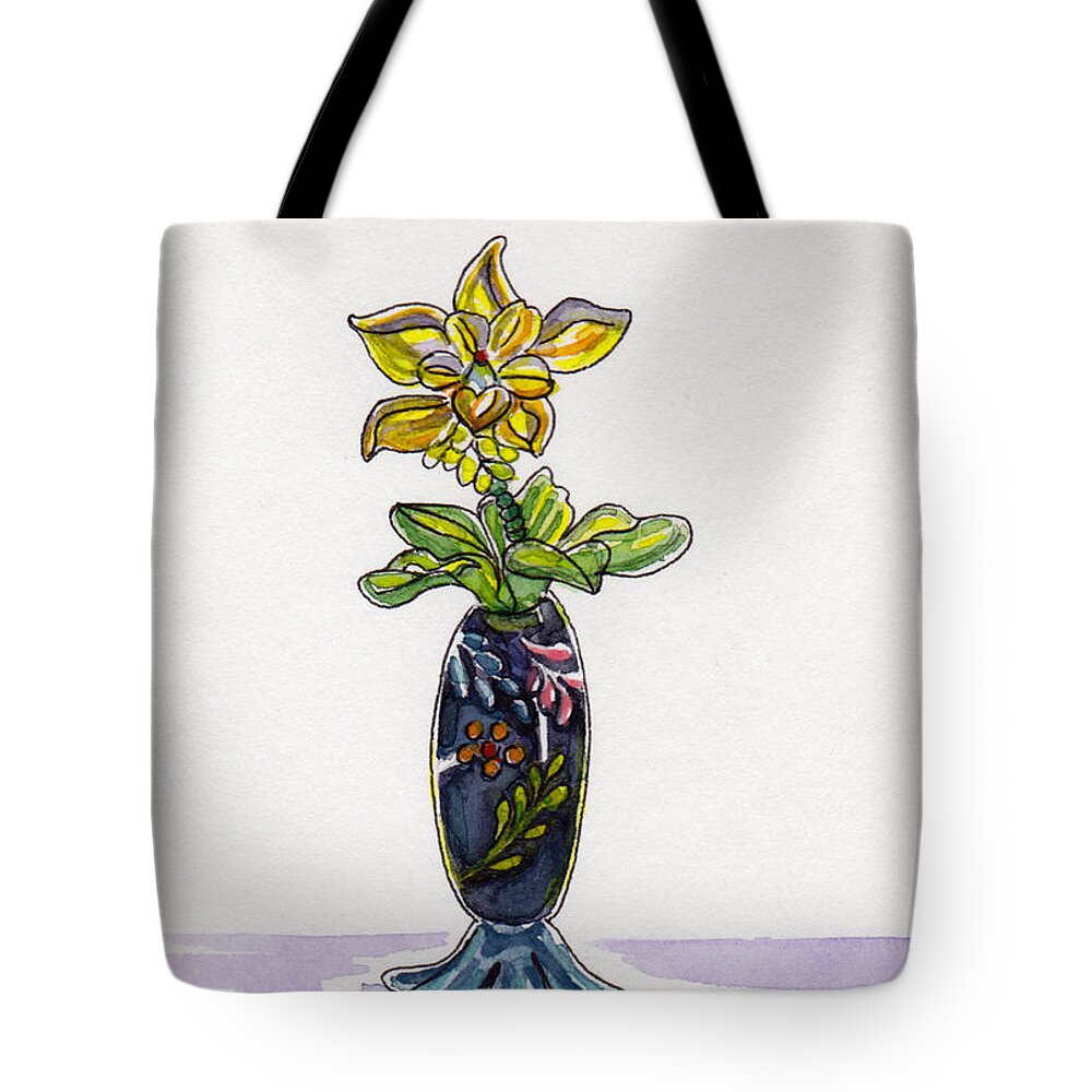Beads Tote Bag featuring the painting Beaded Wonder by Julie Maas