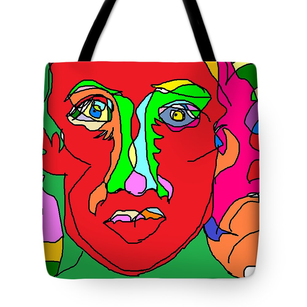 Portrait Tote Bag featuring the painting Beat by Anita Dale Livaditis