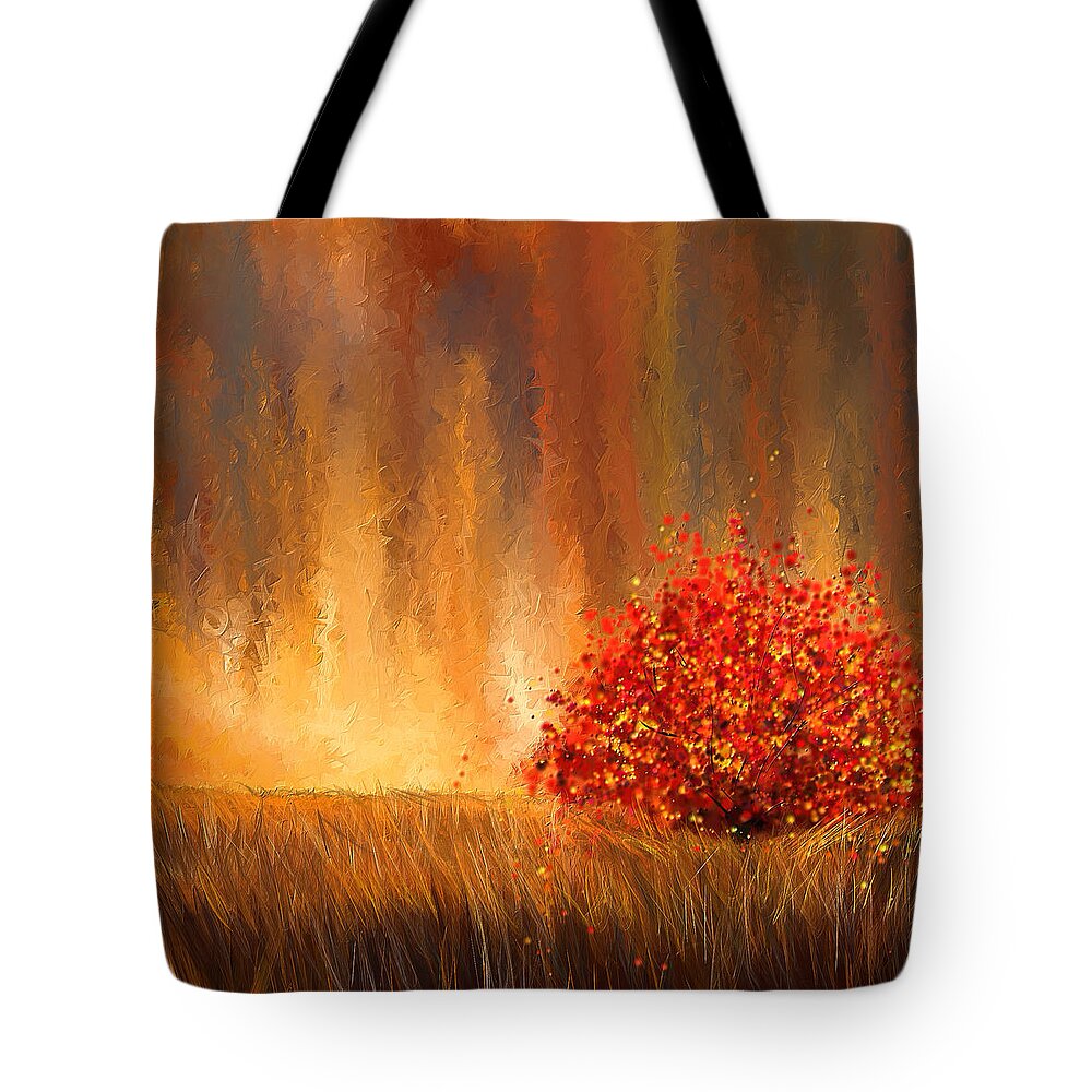 Four Seasons Tote Bag featuring the painting Beautiful Change- Autumn Impressionist by Lourry Legarde