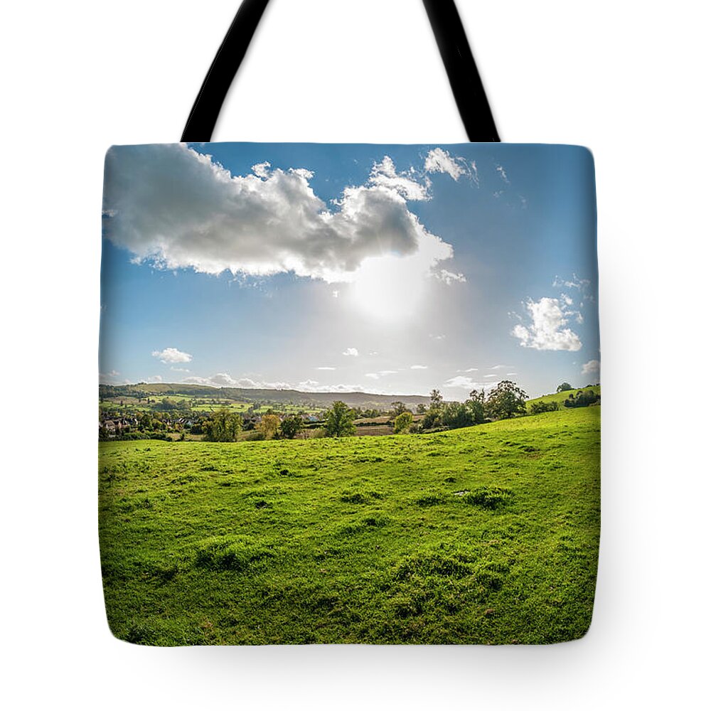 Scenics Tote Bag featuring the photograph Beautiful Rolling Landscape In The by Tbradford
