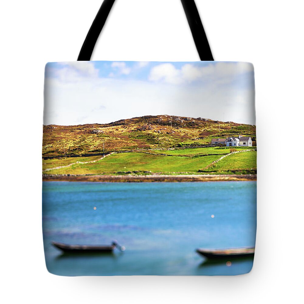 Scenics Tote Bag featuring the photograph Beautiful Seascape In Ireland, Connemara by Moreiso