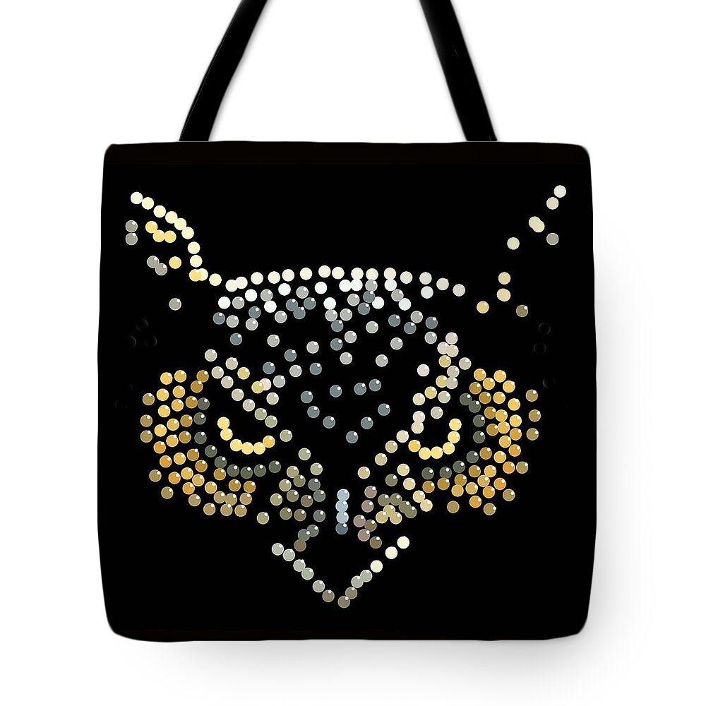 Owl Tote Bag featuring the digital art Bedazzled Owl by R Allen Swezey