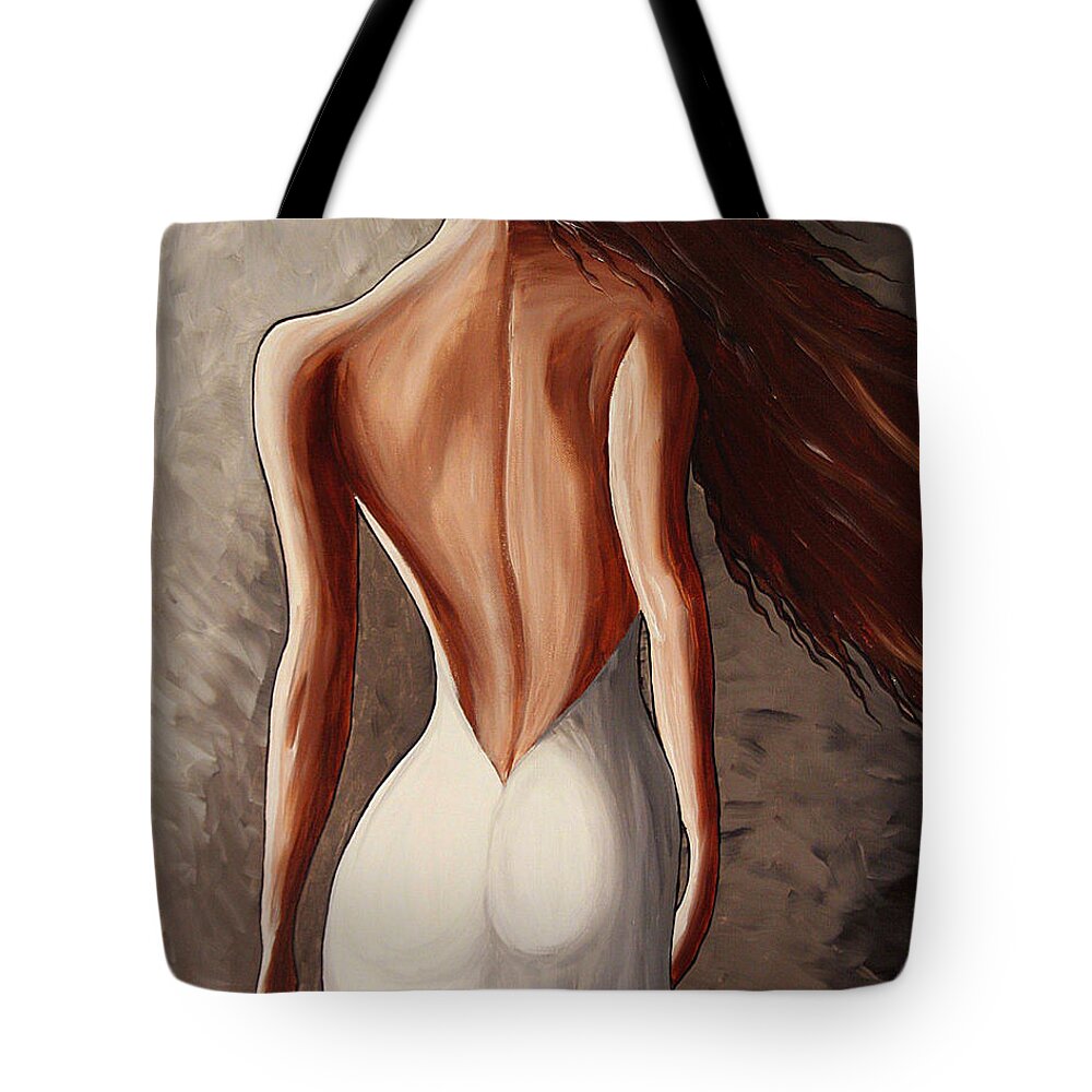Original Tote Bag featuring the painting Before the Dance by MADART by Megan Aroon