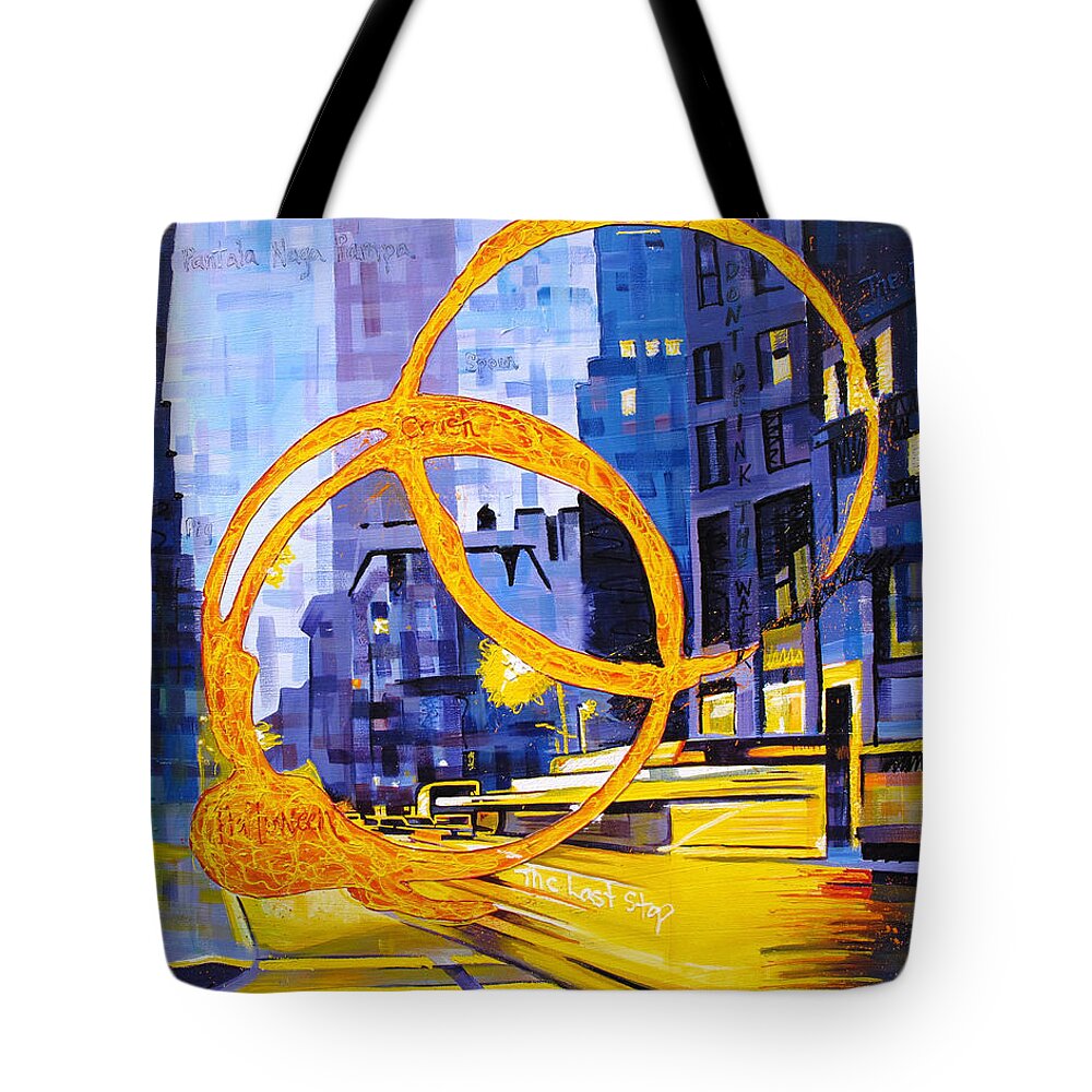 Dave Matthews Tote Bag featuring the painting Before These Crowded Streets by Joshua Morton