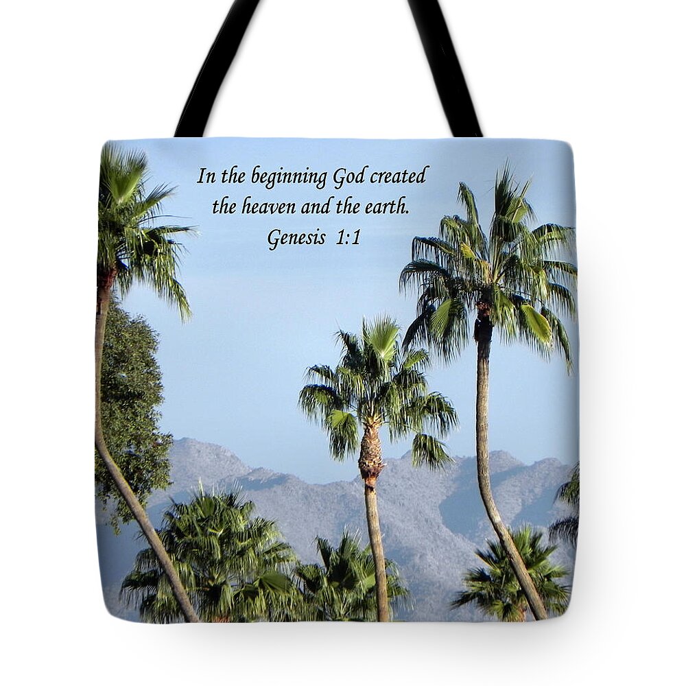 Palm Trees Tote Bag featuring the photograph Beginning by Deb Halloran