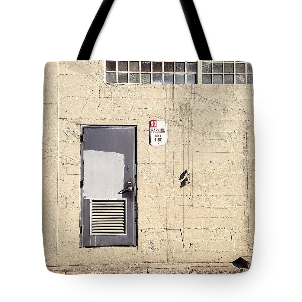 Ic_doors Tote Bag featuring the photograph Beige wall by Julie Gebhardt