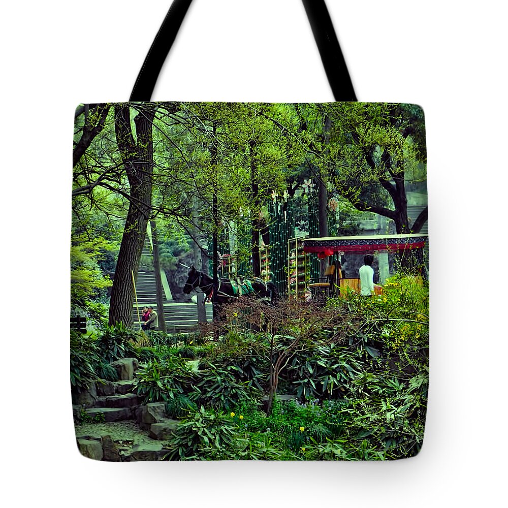 Beijing Gardens Tote Bag featuring the photograph Beijing Gardens by Cathy Anderson