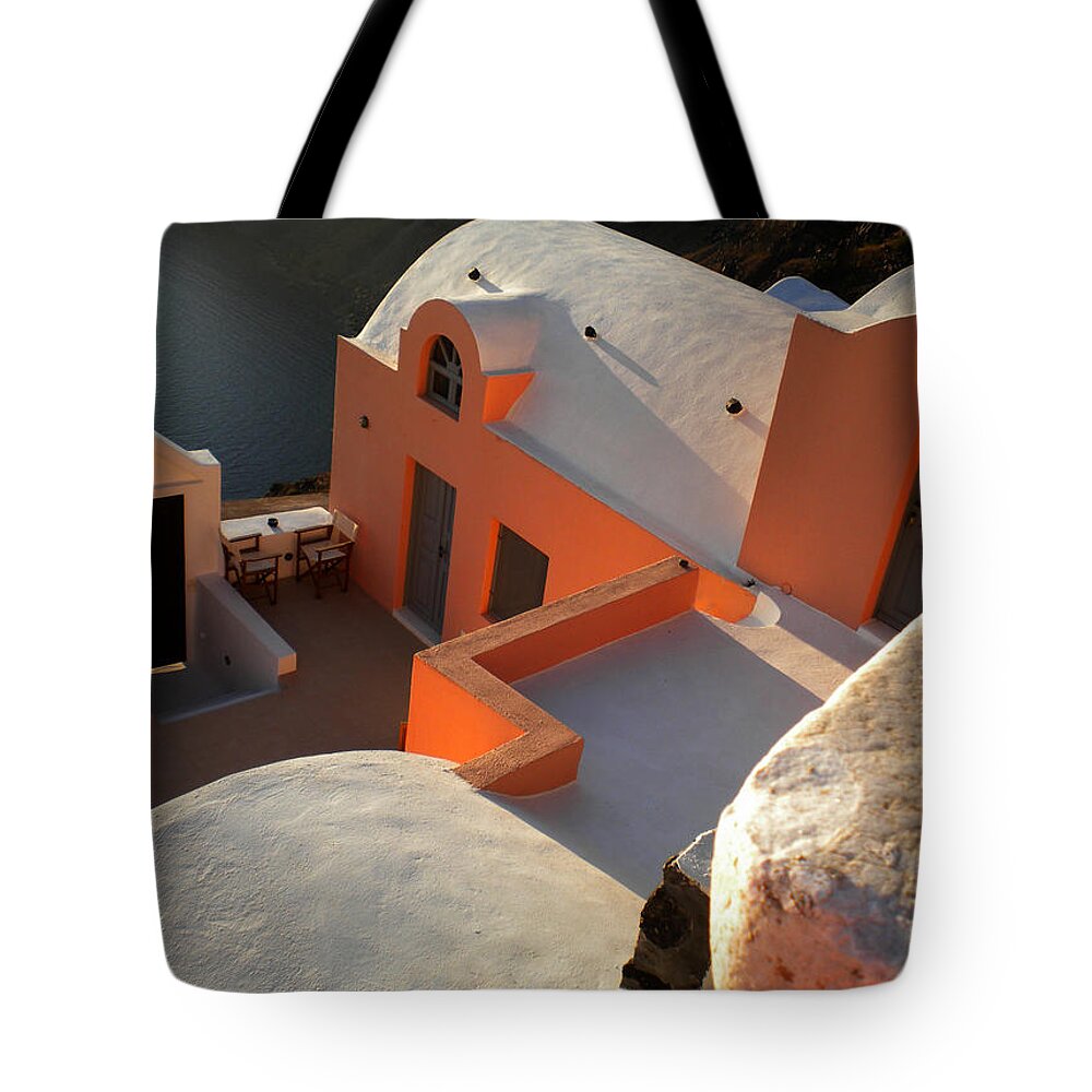 Colette Tote Bag featuring the photograph Bella Santorini Hause by Colette V Hera Guggenheim
