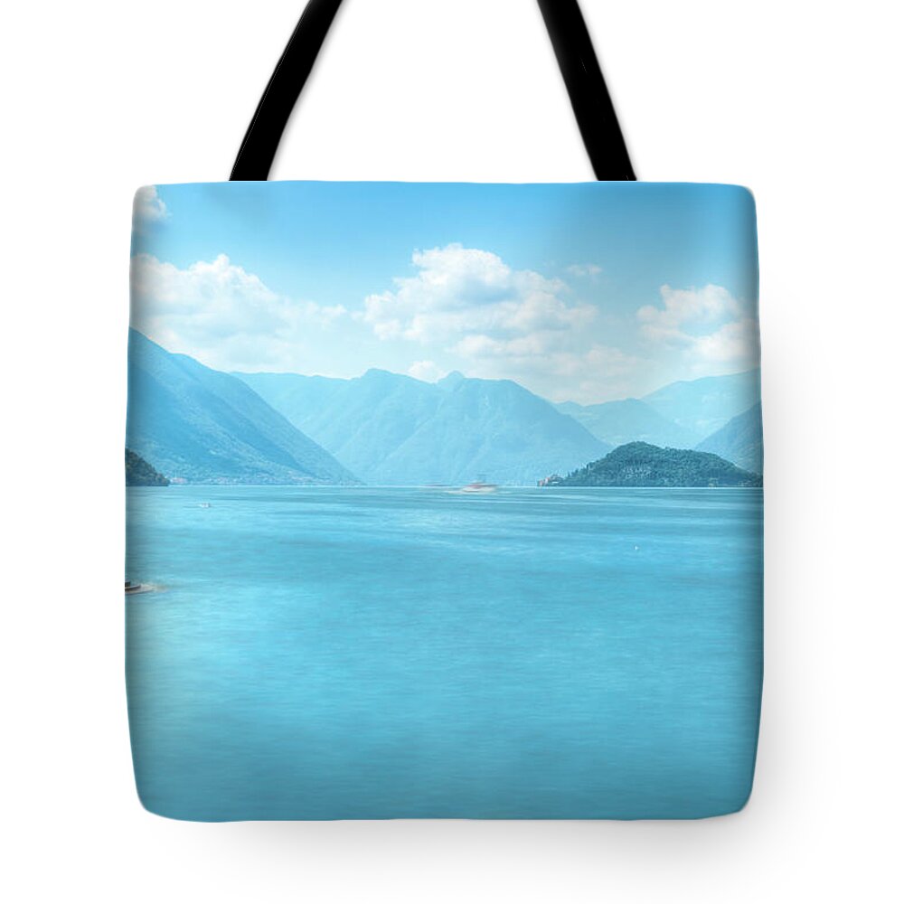 Scenics Tote Bag featuring the photograph Bellagio, Lago Di Como by Mmac72