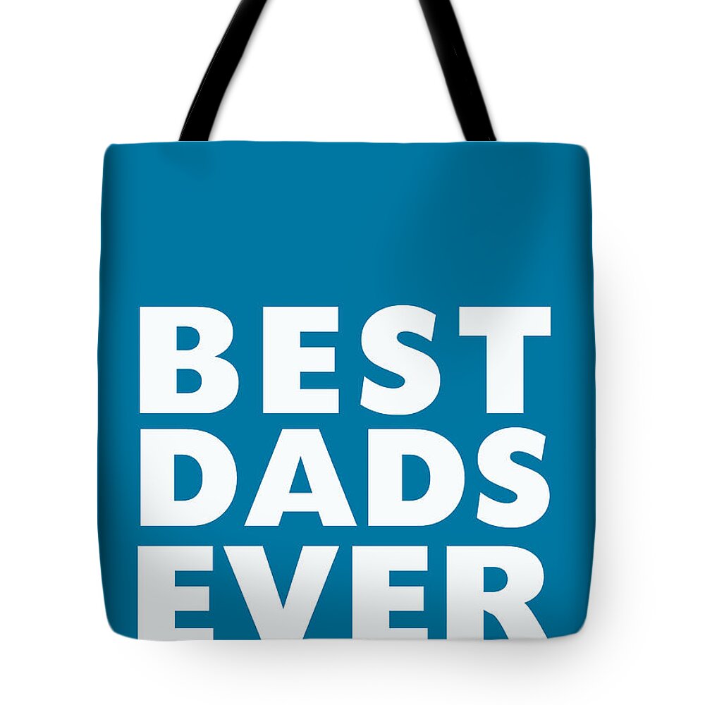 Two Dads Tote Bag featuring the digital art Best Dads Ever- Father's Day Card by Linda Woods