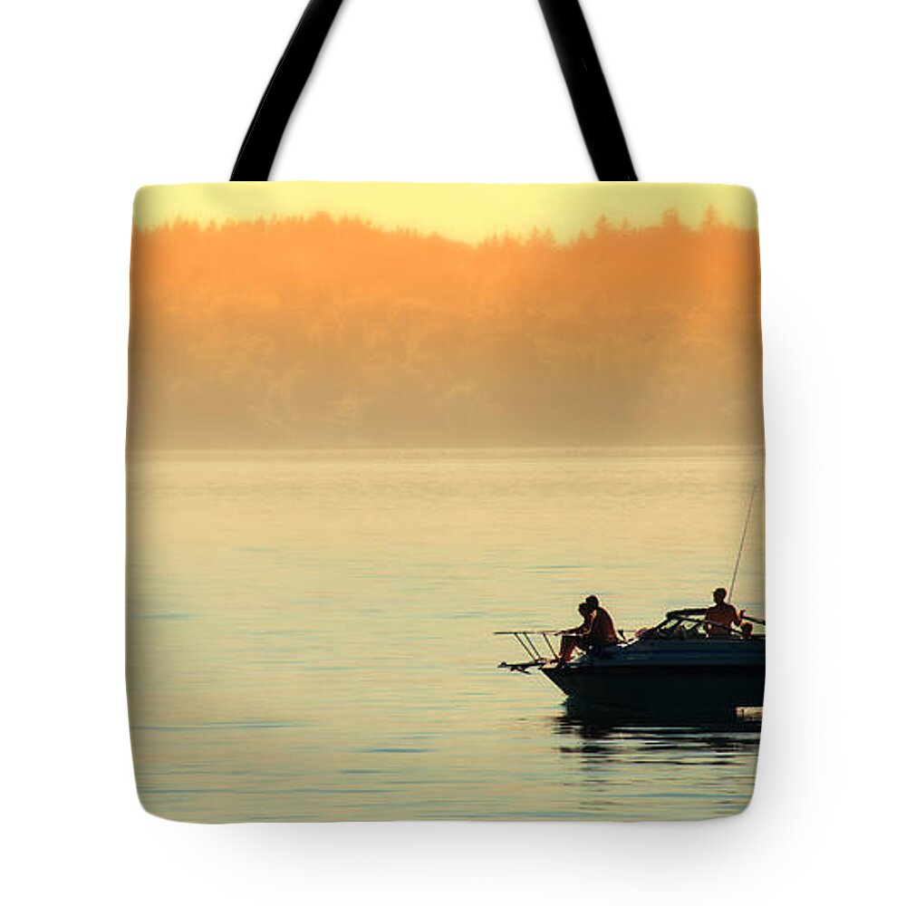 Puget Sound Tote Bag featuring the photograph Best Night On The Water by Joe Ownbey