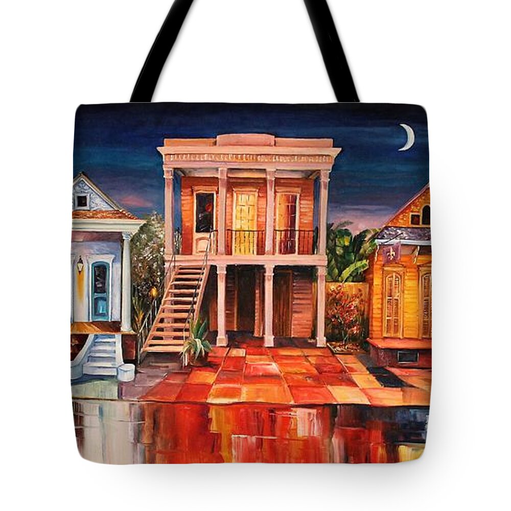 New Orleans Tote Bag featuring the painting Big Easy Night by Diane Millsap