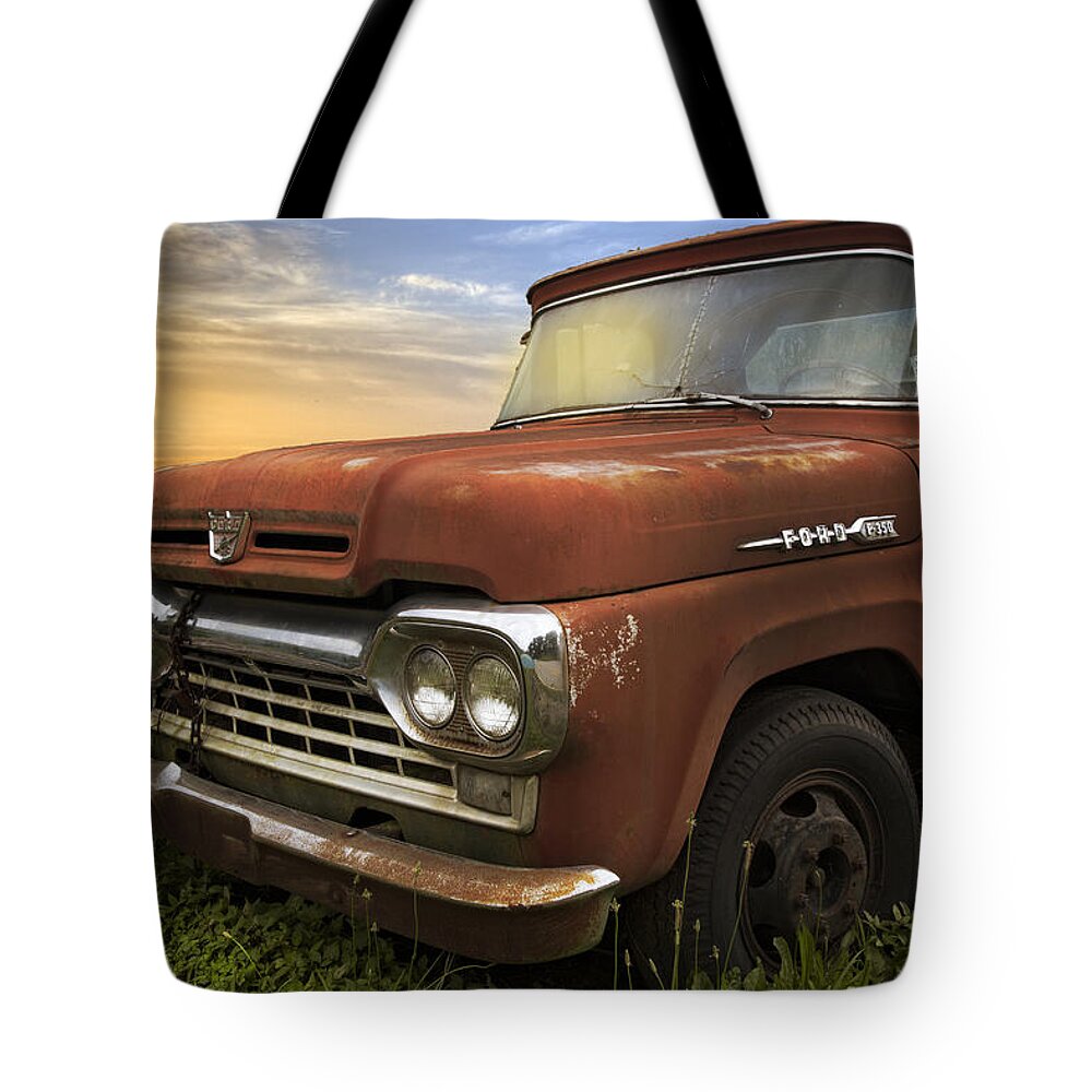 Appalachia Tote Bag featuring the photograph Big Red Ford by Debra and Dave Vanderlaan