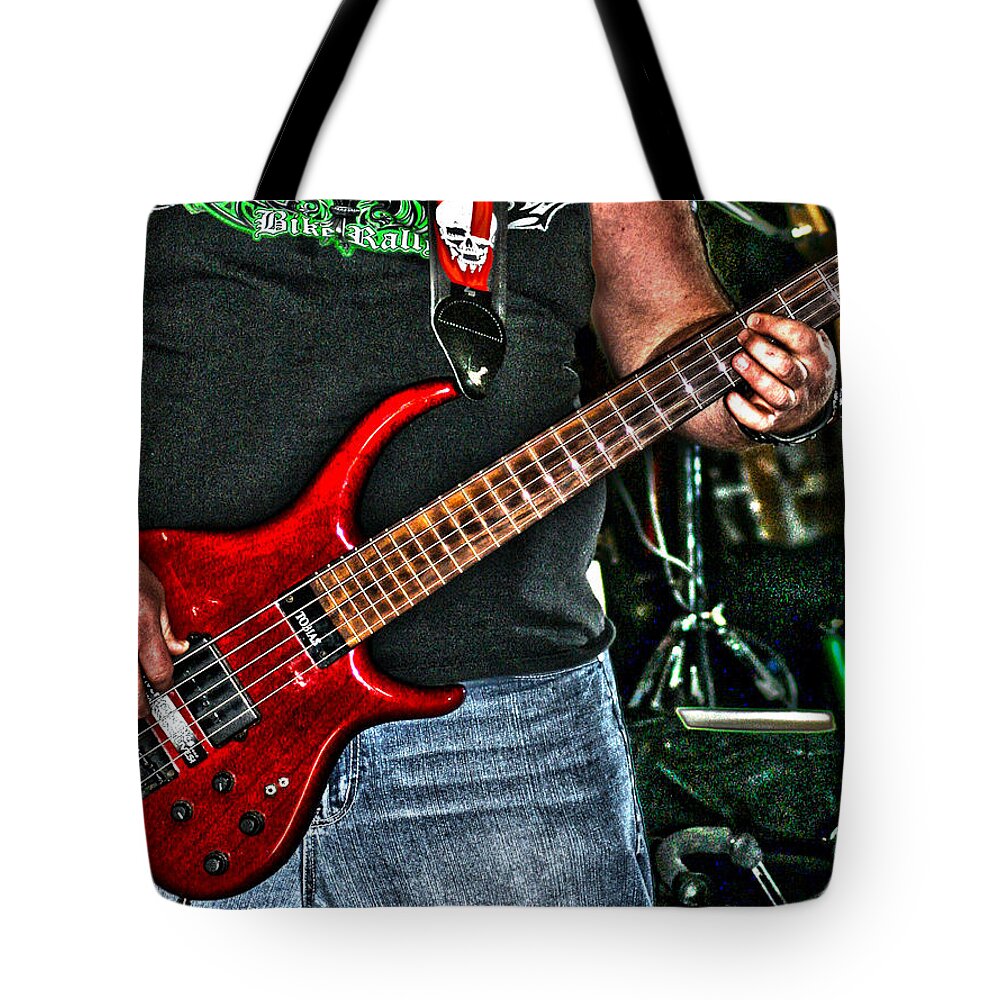 Guitar Tote Bag featuring the photograph Big Red Tobias by Lesa Fine
