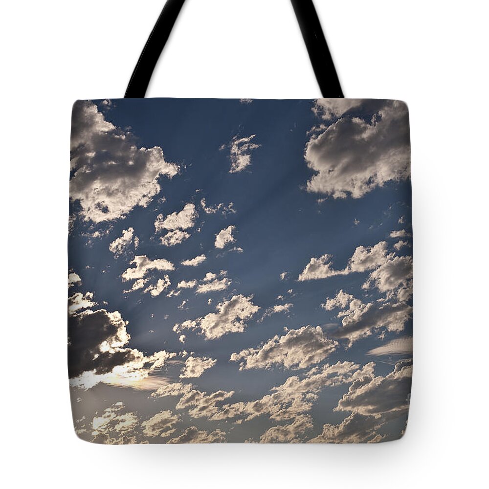 Atmosphere Tote Bag featuring the photograph Billowing Altocumulus Clouds by Jim Corwin