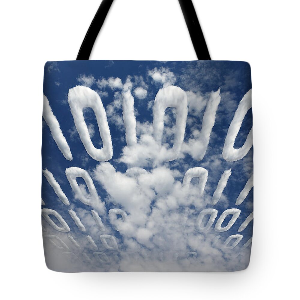 Data Tote Bag featuring the photograph Electronic Information Data Transfer by Johan Swanepoel