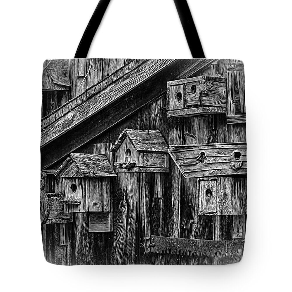 Birdhouse Tote Bag featuring the photograph Birdhouse Collection by Betty Denise