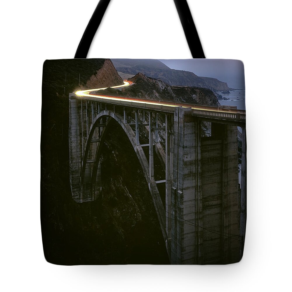 Bixby Creek Tote Bag featuring the photograph Bixby Bridge by Alexander Fedin