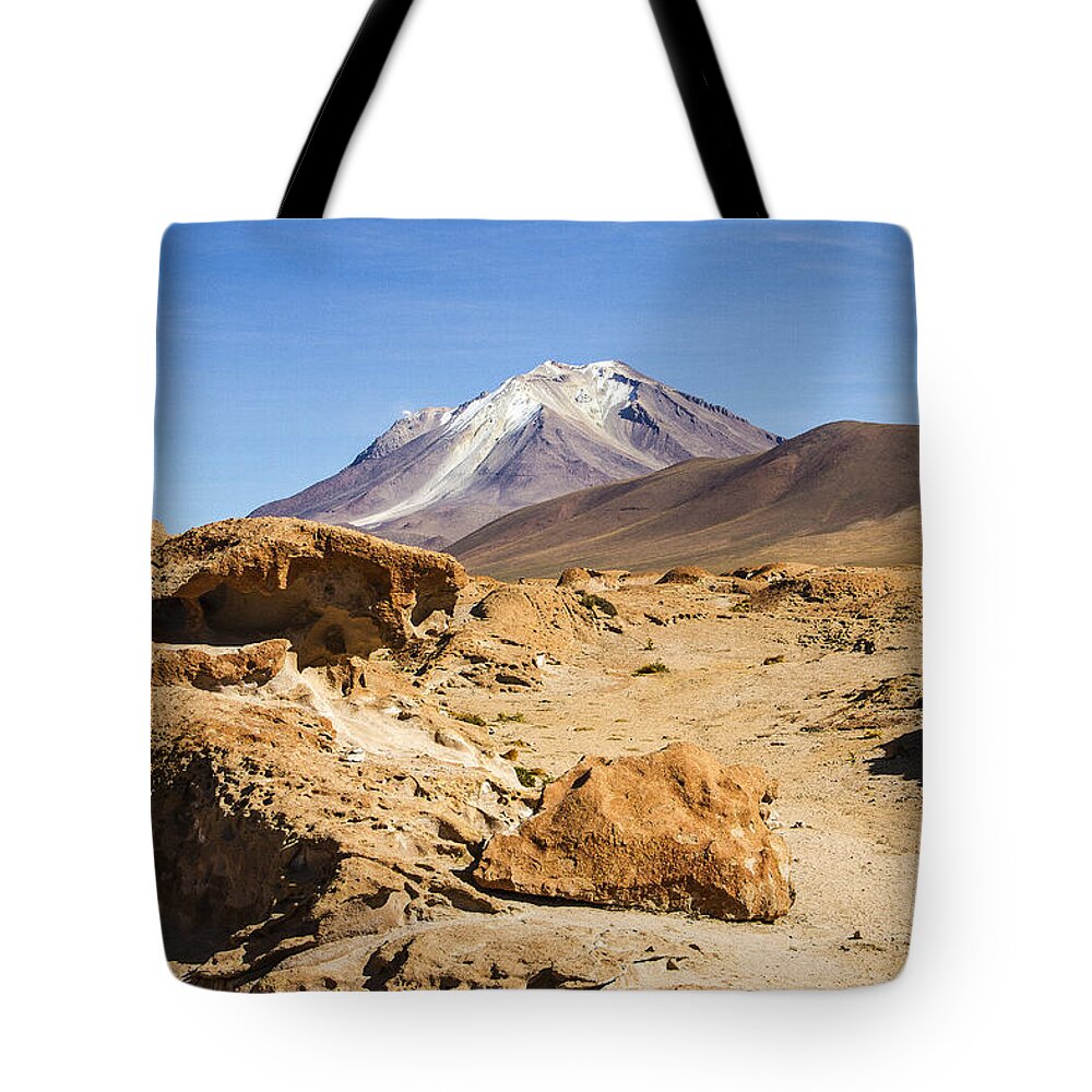 Desert Tote Bag featuring the photograph Bizarre Landscape Bolivia by For Ninety One Days