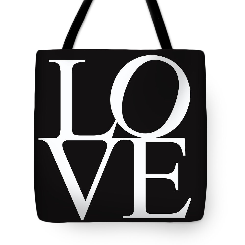 Love Tote Bag featuring the digital art Black and White Love by Georgia Clare