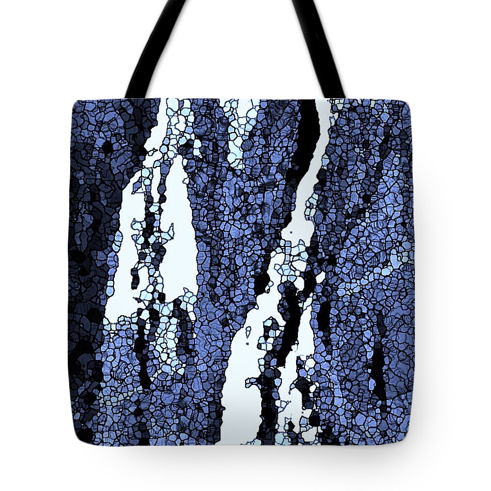 Abstract Tote Bag featuring the digital art Black Canyon Cliff A 2 by Tim Richards