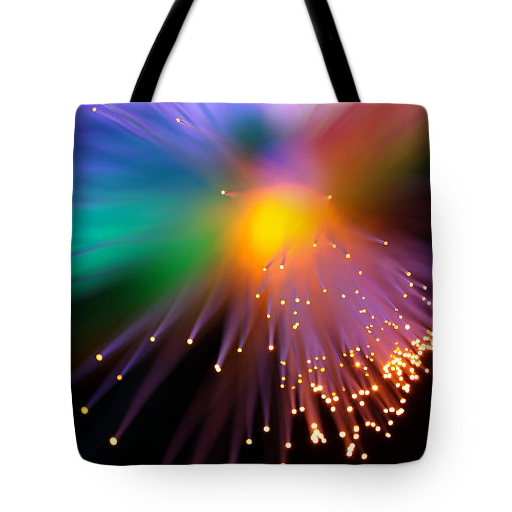 Abstract Tote Bag featuring the photograph Black Hole Sun by Dazzle Zazz
