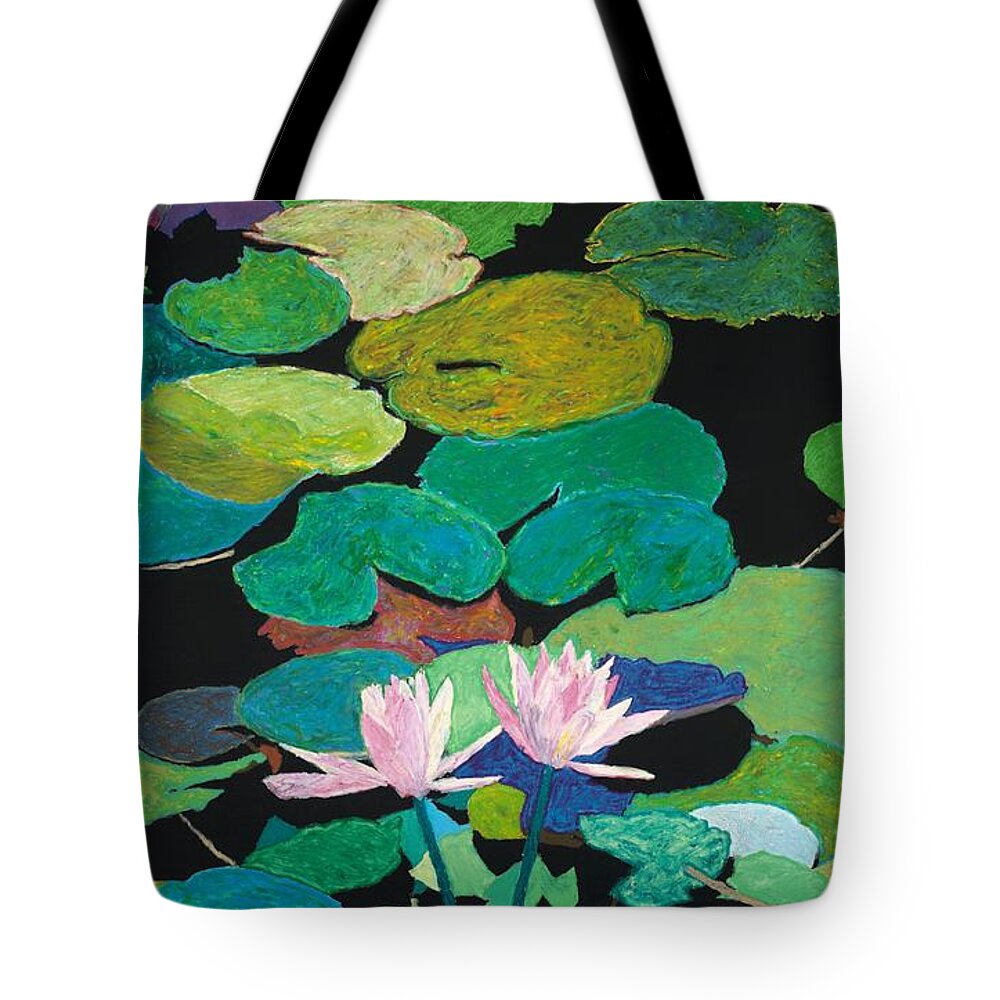 Landscape Tote Bag featuring the painting Blairs Pond by Allan P Friedlander