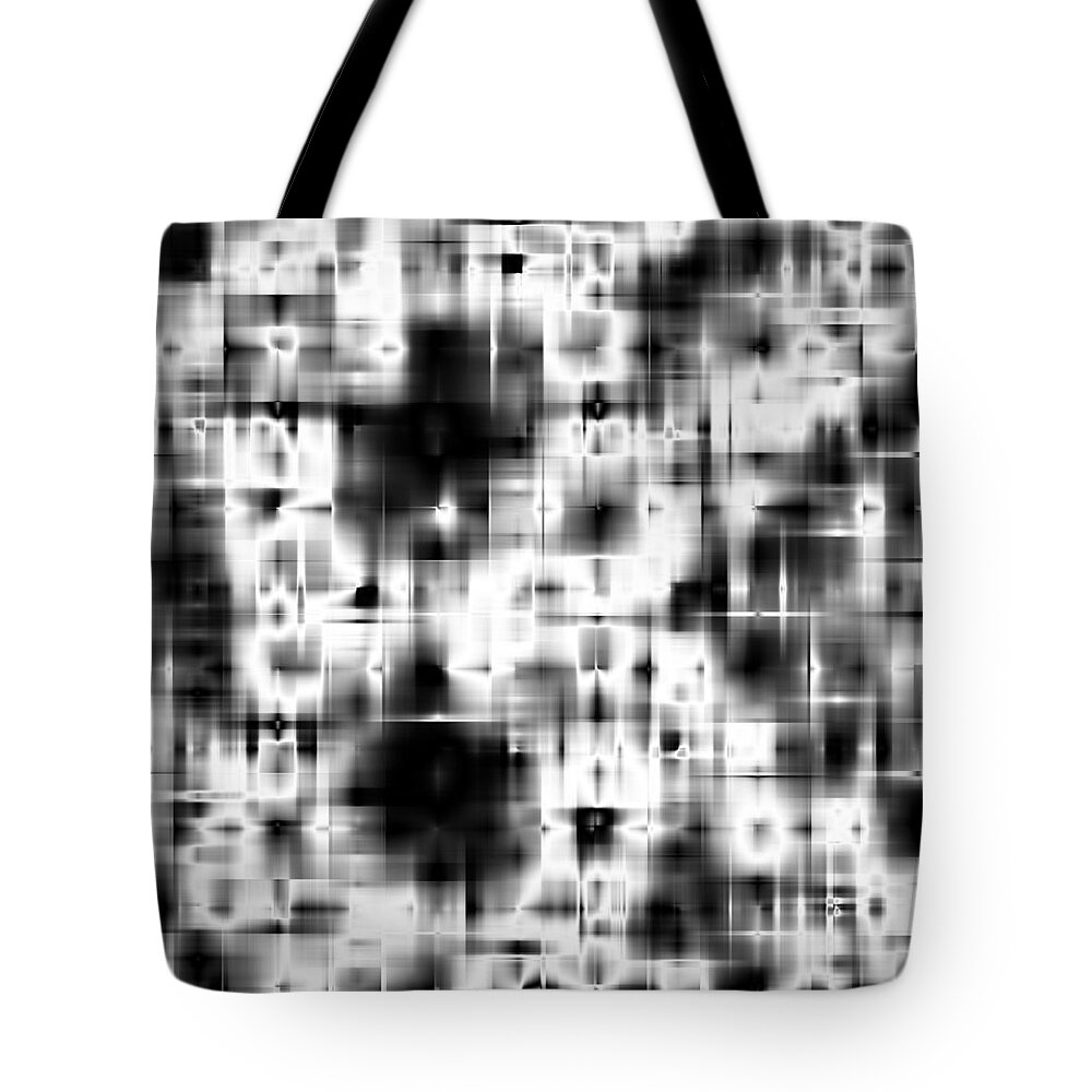 Abstract Tote Bag featuring the digital art Blocked by Carolyn Marshall