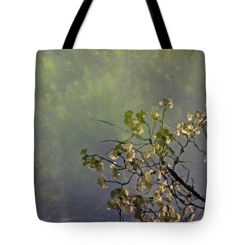 Blossom Reflection Tote Bag featuring the photograph Blossom Reflection by Marilyn Wilson