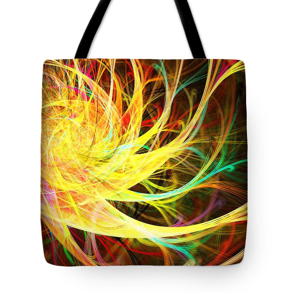 Yellow Tote Bag featuring the digital art Blown Memoirs by Lourry Legarde