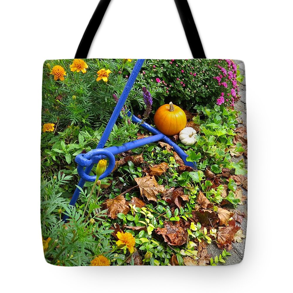 Anchor Tote Bag featuring the photograph Blue Anchor by Nancy Patterson