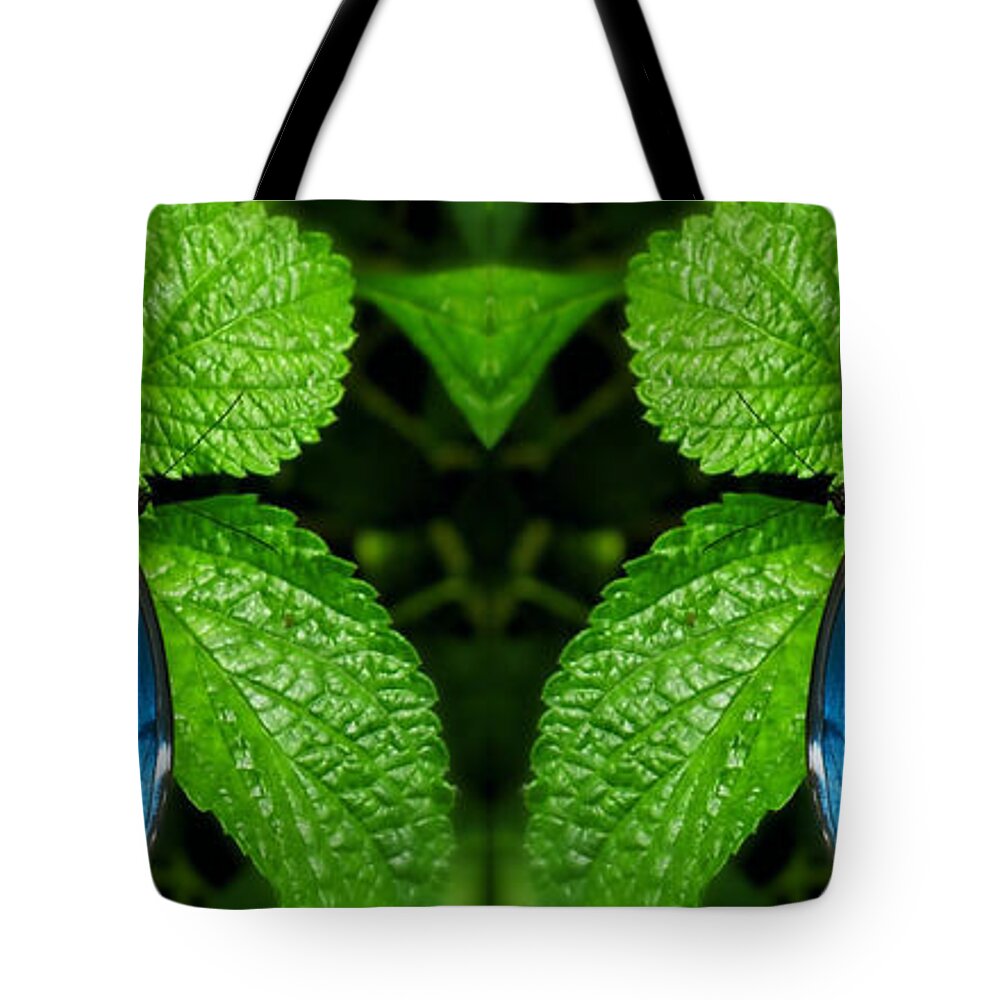Il Tote Bag featuring the digital art Blue Butterflies Digital Art by Thomas Woolworth