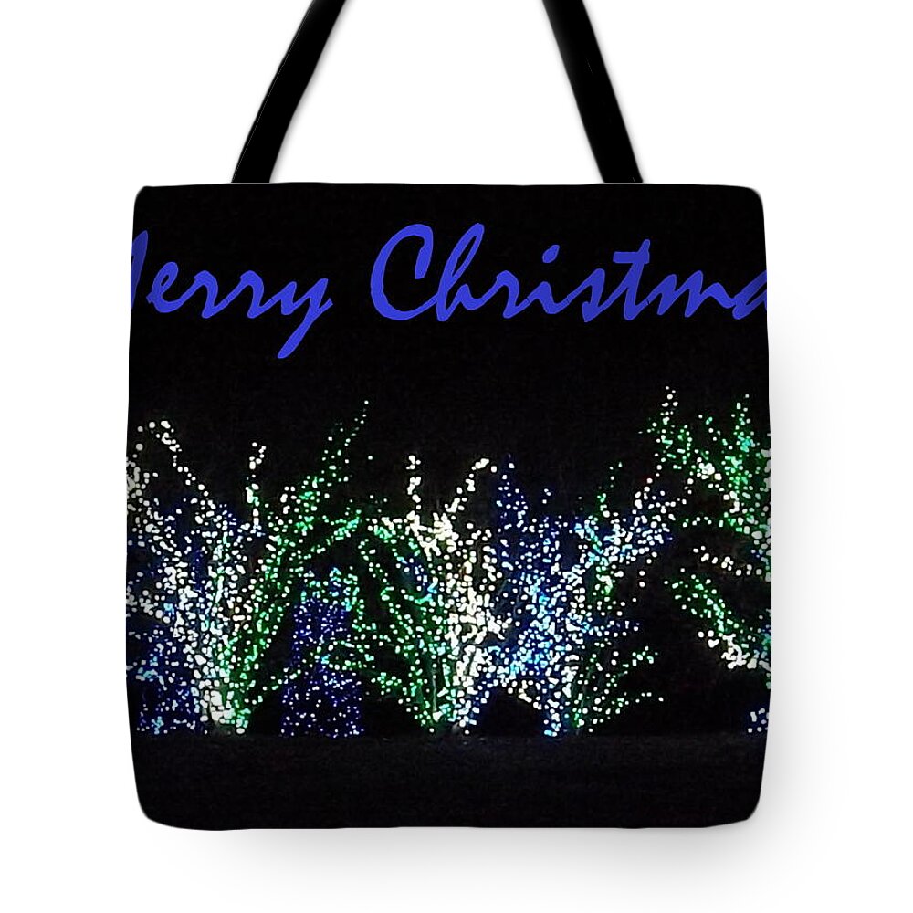 Seasons Greetings Tote Bag featuring the photograph Blue Christmas by Darren Robinson