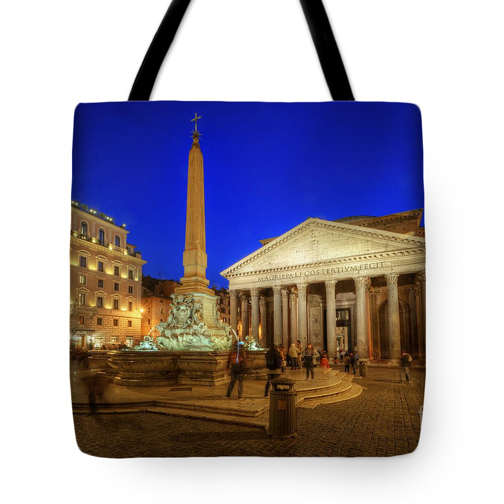 Yhun Suarez Tote Bag featuring the photograph Blue Hour At Pantheon by Yhun Suarez