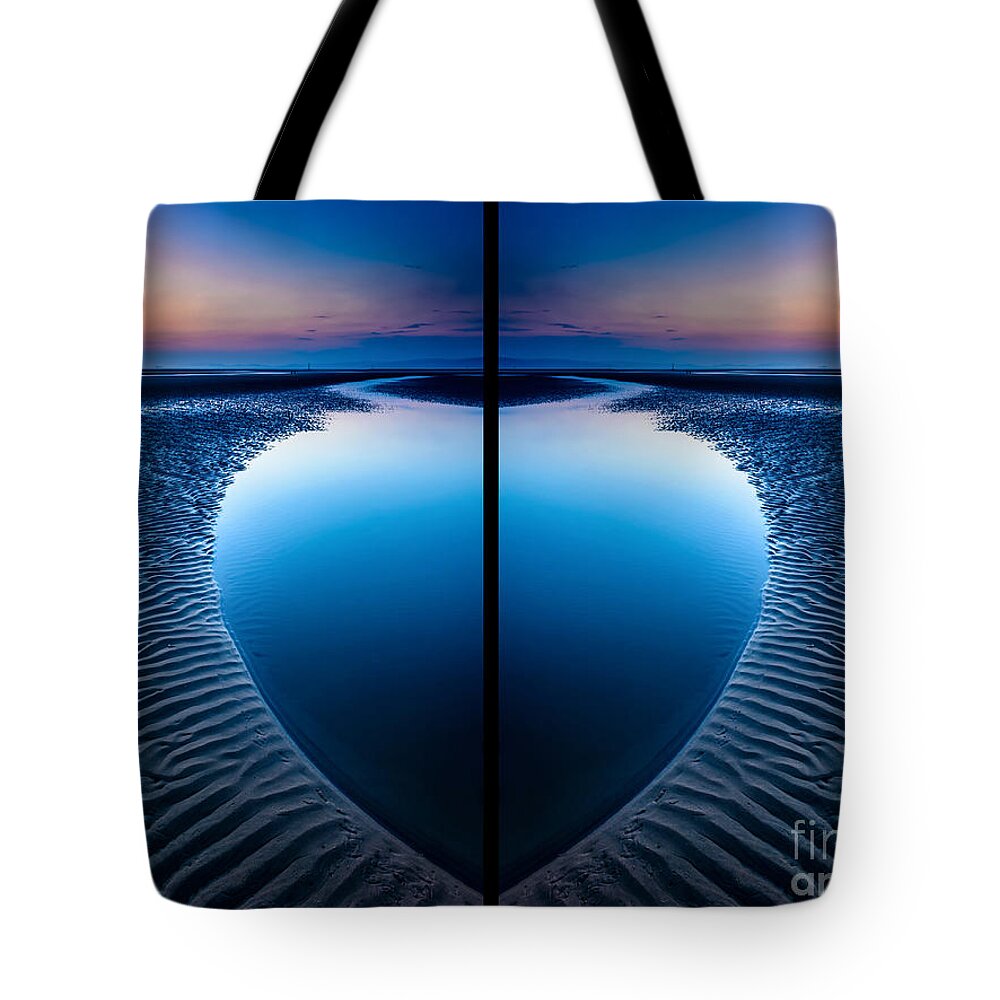 Rhyl Tote Bag featuring the photograph Blue Hour Diptych by Adrian Evans