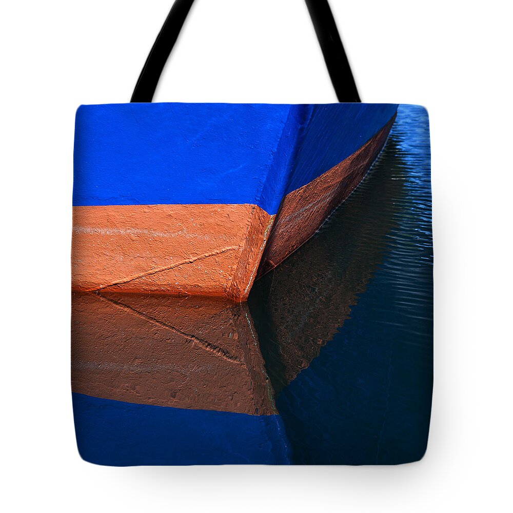 Blue Tote Bag featuring the photograph Blue Hull by Carol Leigh