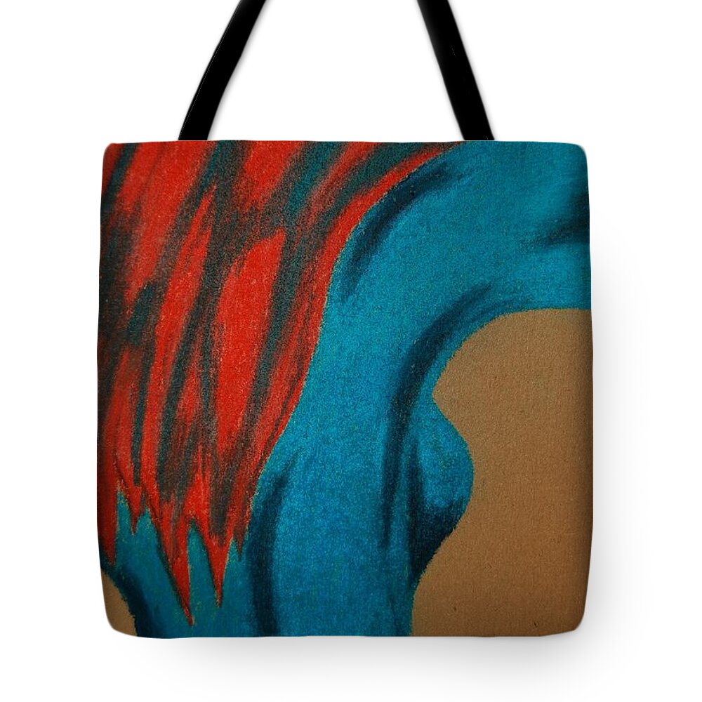 Lady Tote Bag featuring the photograph Blue Lady by Angela Murray