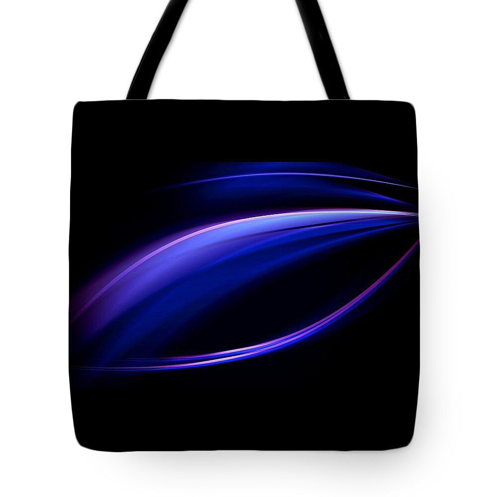 Fantasy Art Prints Tote Bag featuring the digital art Blue Purple Light by Monique Wegmueller
