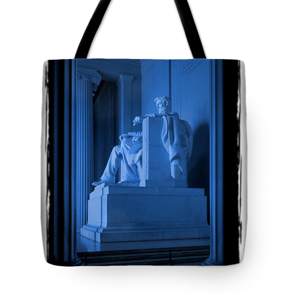 Landmarks Tote Bag featuring the photograph Blue Lincoln by Mike McGlothlen