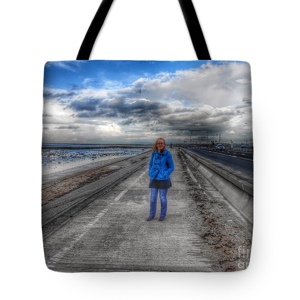 Blue Horizon Tote Bag featuring the photograph Blue Moods by Joan-Violet Stretch