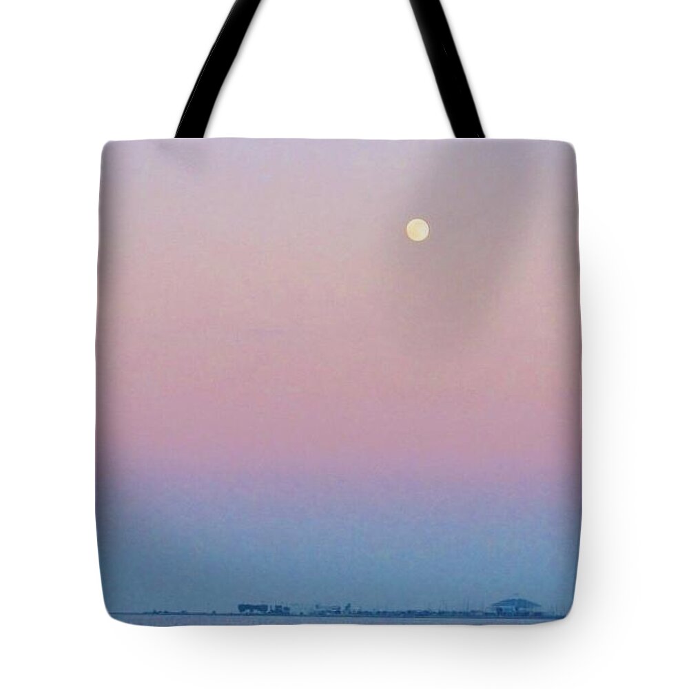 Blue Moon Tote Bag featuring the photograph Blue Moon by Deborah Lacoste